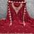 Red cotton embroidered unstitched dressmaterials 3 pair top bottom dupptaa