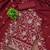 Red cotton embroidered unstitched dressmaterials 3 pair top bottom dupptaa
