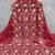 Red cotton embroidered unstitched dressmaterials 3 pair top bottom dupptaa