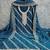 Blue cotton embroidered unstitched dressmaterials 3 pair top bottom dupptaa