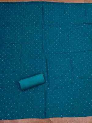 Blue cotton embroidered unstitched dressmaterials 3 pair top bottom dupptaa 3