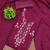 Wine cotton embroidered unstitched dressmaterials 3 pair top bottom dupptaa