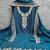 Blue cotton embroidered unstitched dressmaterials 3 pair top bottom dupptaa