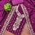 Purple cotton embroidered unstitched dressmaterials 3 pair top bottom dupptaa