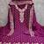 Purple cotton embroidered unstitched dressmaterials 3 pair top bottom dupptaa