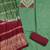 Green cotton embroidered unstitched dressmaterials 3 pair top bottom dupptaa