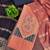 Orange cotton embroidered unstitched dressmaterials 3 pair top bottom dupptaa