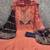 Orange cotton embroidered unstitched dressmaterials 3 pair top bottom dupptaa