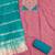 Pink cotton embroidered unstitched dressmaterials 3 pair top bottom dupptaa