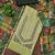 Green cotton embroidered unstitched dressmaterials 3 pair top bottom dupptaa
