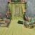 Green cotton embroidered unstitched dressmaterials 3 pair top bottom dupptaa