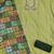 Green cotton embroidered unstitched dressmaterials 3 pair top bottom dupptaa