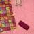 Maroon cotton embroidered unstitched dressmaterials 3 pair top bottom dupptaa