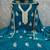 Blue silk embroidered unstitched dressmaterials 3 pair top bottom dupptaa