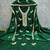 Green silk embroidered unstitched dressmaterials 3 pair top bottom dupptaa