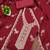 Red silk embroidered unstitched dressmaterials 3 pair top bottom dupptaa