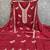 Red silk embroidered unstitched dressmaterials 3 pair top bottom dupptaa