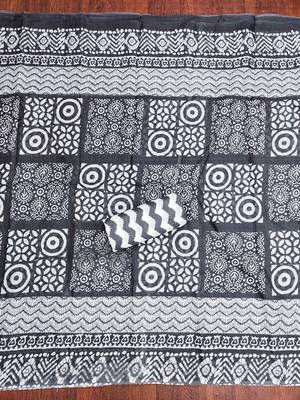 Black cotton embroidered unstitched dressmaterials 3 pair top bottom dupptaa 4