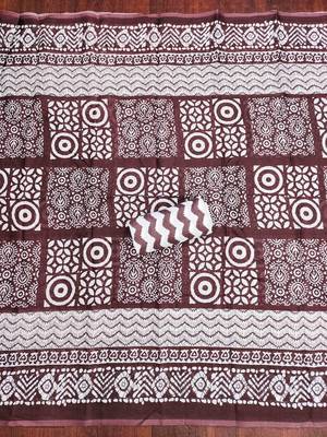 Brown cotton embroidered unstitched dressmaterials 3 pair top bottom dupptaa 4