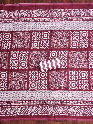 Maroon cotton embroidered unstitched dressmaterials 3 pair top bottom dupptaa 4