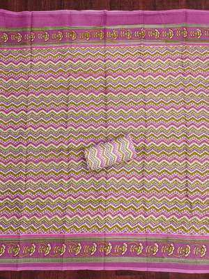 pink cotton blend embroidered unstitched dressmaterials 3 pair top bottom dupptaa 4