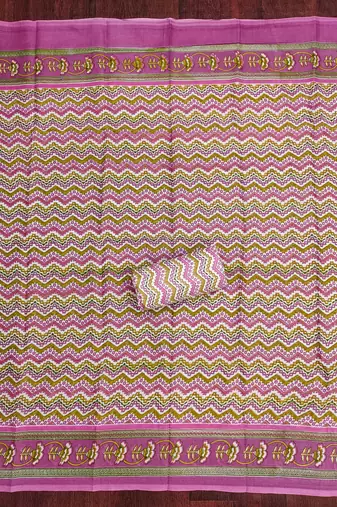 pink cotton blend embroidered unstitched dressmaterials 3 pair top bottom dupptaa