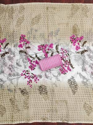 pink cotton blend embroidered unstitched dressmaterials 3 pair top bottom dupptaa 4