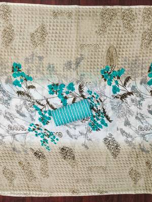 sky cotton blend embroidered unstitched dressmaterials 3 pair top bottom dupptaa 3