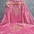 pink organza embroidered unstitched dressmaterials 3 pair top bottom dupptaa