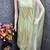 sea green organza embroidered unstitched dressmaterials 3 pair top bottom dupptaa
