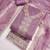 lavender organza embroidered unstitched dressmaterials 3 pair top bottom dupptaa