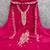 pink silk blend embroidered unstitched dressmaterials 3 pair top bottom dupptaa