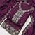 wine silk blend embroidered unstitched dressmaterials 3 pair top bottom dupptaa