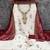 maroon georgette embroidered unstitched dressmaterials 3 pair top bottom dupptaa