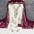 wine georgette embroidered unstitched dressmaterials 3 pair top bottom dupptaa