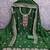 green silk blend embroidered unstitched dressmaterials 3 pair top bottom dupptaa