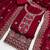 maroon silk blend embroidered unstitched dressmaterials 3 pair top bottom dupptaa