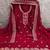 maroon silk blend embroidered unstitched dressmaterials 3 pair top bottom dupptaa