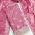 pink georgette embroidered unstitched dressmaterials 3 pair top bottom dupptaa