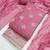pink georgette embroidered unstitched dressmaterials 3 pair top bottom dupptaa