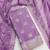 purple georgette embroidered unstitched dressmaterials 3 pair top bottom dupptaa