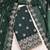 green georgette embroidered unstitched dressmaterials 3 pair top bottom dupptaa