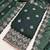 green georgette embroidered unstitched dressmaterials 3 pair top bottom dupptaa