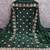 green georgette embroidered unstitched dressmaterials 3 pair top bottom dupptaa
