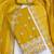 yellow georgette embroidered unstitched dressmaterials 3 pair top bottom dupptaa
