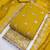 yellow georgette embroidered unstitched dressmaterials 3 pair top bottom dupptaa