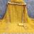 yellow georgette embroidered unstitched dressmaterials 3 pair top bottom dupptaa