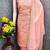orange chanderi embroidered unstitched dressmaterials 3 pair top bottom dupptaa