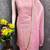 Pink chanderi  embroidered unstitched dressmaterials 3 pair top bottom dupptaa