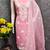 Pink chanderi  embroidered unstitched dressmaterials 3 pair top bottom dupptaa